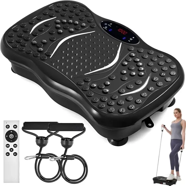 SPORTINO 1 kg Sportino vibration plate fitness machine sports fitness home trainer - Black Home Gym…