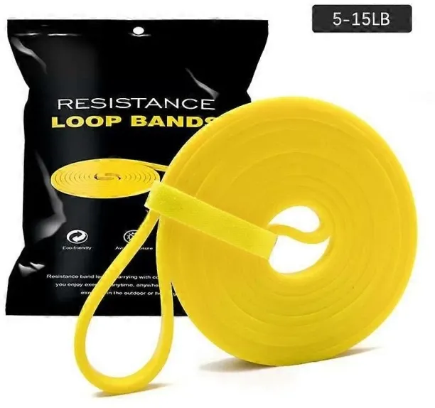 Huanix 2 kg Yoga 2080Mm Pull Up Power Resistance Band Elastic Exercises Rubber Band For Fitness(yel…