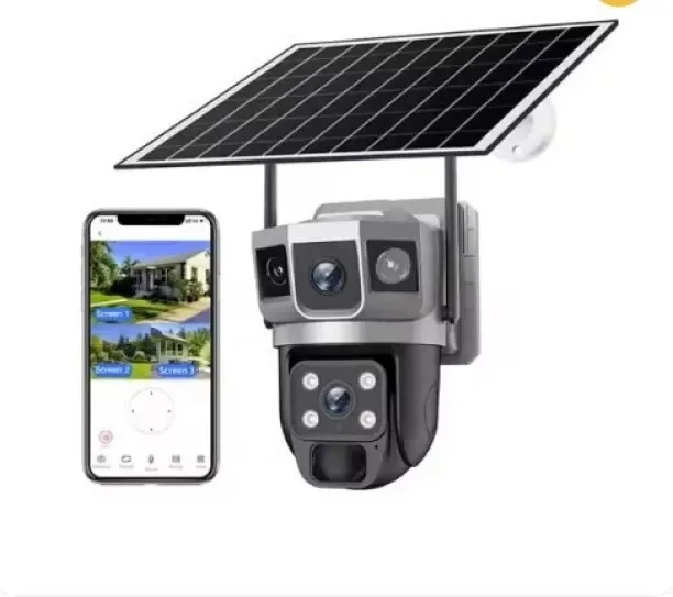 Solar PTZ Camera 4MP Outdoor Security Camera with Night Vision and Wi-Fi Connectivity