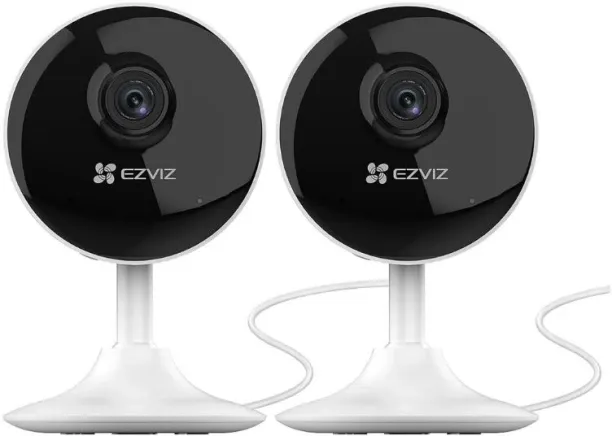 Ezviz C1C 1080p 2 pack Smart Home Indoor Security Camera with Night Vision and Wi-Fi Connectivity