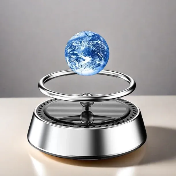 Flycross Room Rotating Car Air Freshener Solar Floating Earth Mars Stocking Stuffers Car Perfume Hu…