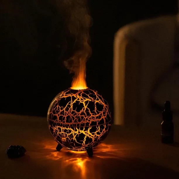 Bloo Carry Case Volcano humidifier Flame Aromatherapy diffuser, 200ml essential oil diffuser Humidi…