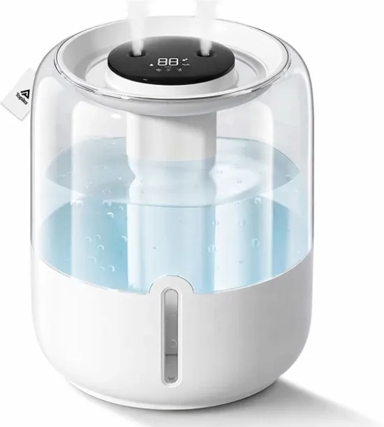 Topika Room Humidifier Diffuser 6.8L Dual Nozzle Silent Home Diffuser With Light Humidifier