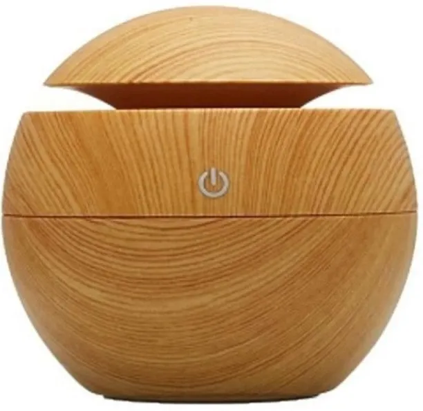 SpSp Room LED Ultrasonic USB Aroma Diffuser-Light Brown Humidifier