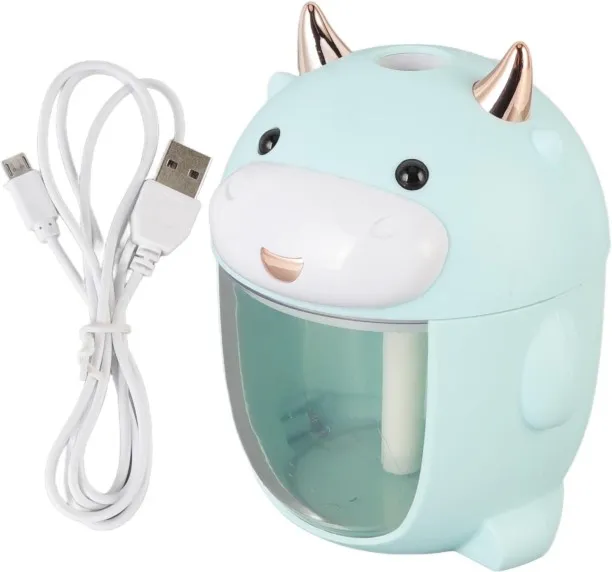 LIUHUI Room USB powered Colorful Night Light Mini Ultrasonic Humidifier for Indoor Room 300ml Humid…