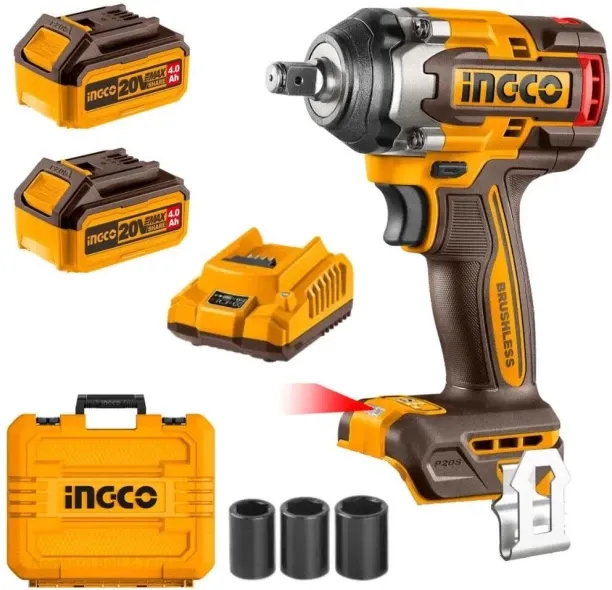 Ingco Cordless Impact Wrench 500Nm 20V Kit Cordless Impact Wrench