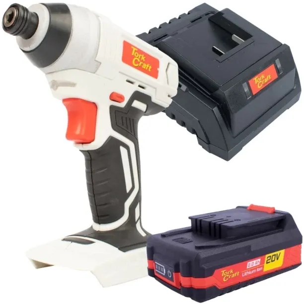 TorkCraft IMP. DRIVER 20V TC20090 C/W STD. CHARGER & 2.0AH BATTERY Cordless Impact Wrench