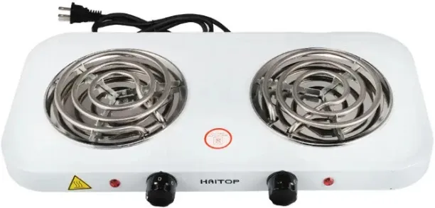 generic hot plate countertop 2 burner coil electric stove for home cooking 2000 Watts Radiant Cookt…