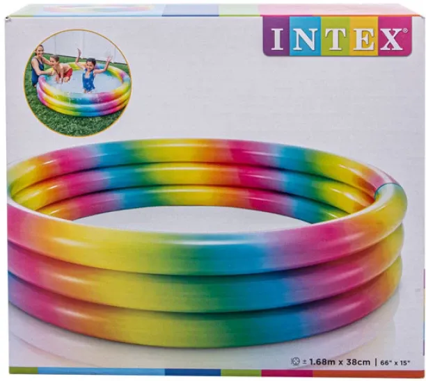 Intex Rainbow Ombre Pool Inflatable Swimming Pool