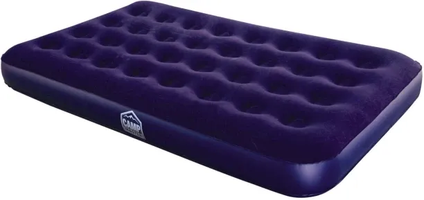 Camp Master Flocked Air Bed Twin Leatherette 2 Seater Inflatable Sofa