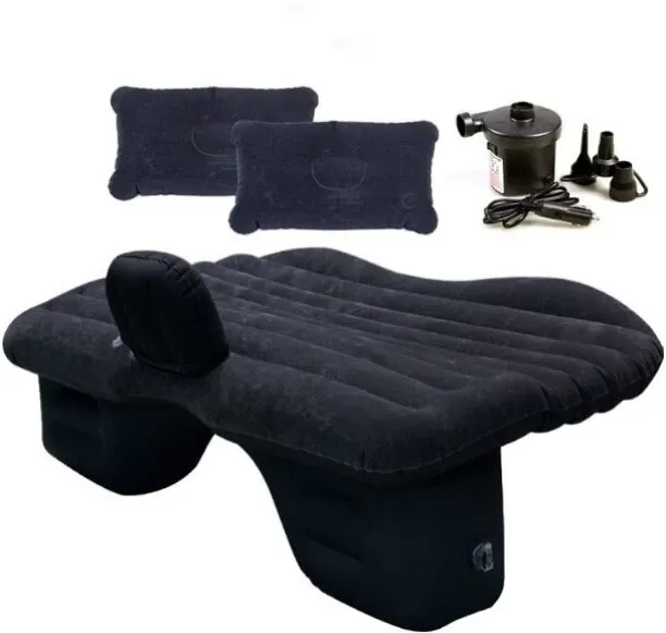 Click2Buy Portable Luxury Flannel Car Air Bed Inflatable Mattress NA 3 Seater Inflatable Sofa