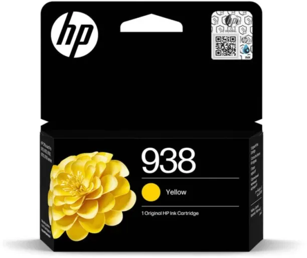 HP 938 Standard Yellow Ink Cartridge 938 Yellow Ink Cartridge