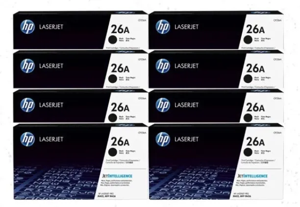 HP Genuine CF226A 26A Cartridge (3,100 Pages) 8PC Black Ink Toner Powder