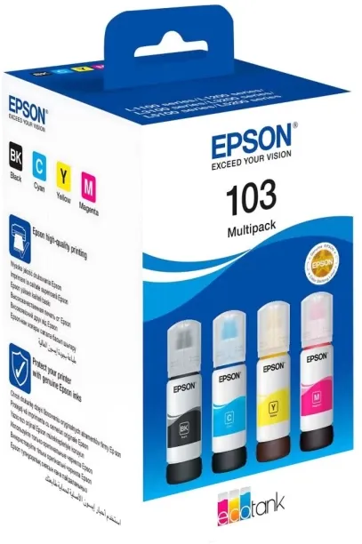 Epson L1100, L1200, L3100, L3200, L3500, L5100, L5200 and L5500 Black and Tri Colour Combo Pack Ink…