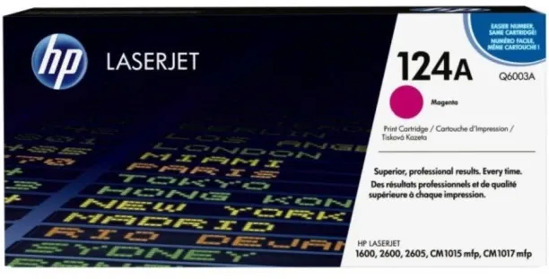 HP 124A Original For LaserJet 1600, 2600n, 2605 Printer The Cartridge Guy Magenta Ink Toner Powder