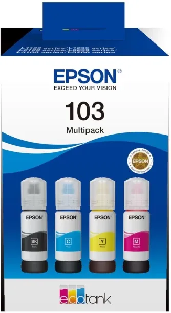 Epson 103 Original Multi Black and Tri Colour Combo Pack Ink Bottle