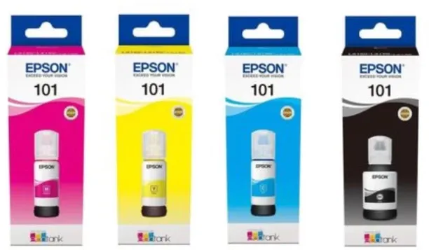 Epson 101 Black and Tri Colour Combo Pack Ink Bottle