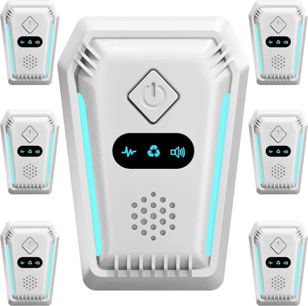 Fariedl Rodent Repeller, Ultrasonic Rodent and Pest Indoor Repeller (White 6 Pack) Coil
