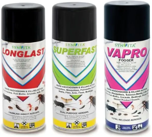 Synvita Aerosol Insect and Pest Control Repellent Combo - Flying and Crawling Insect 3 Pack Aerosol