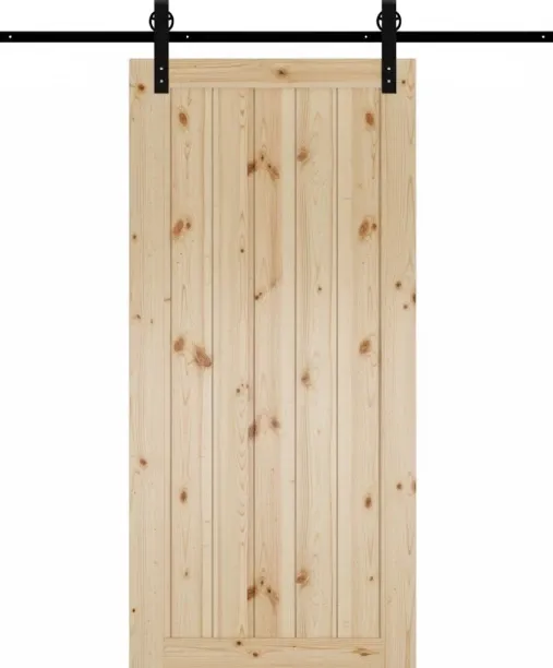 SA Barn Doors Vertical Slat Barn Door With Rail System Interior Door