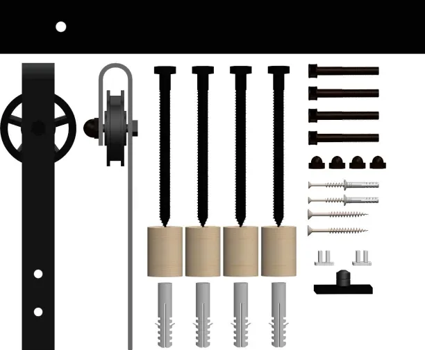 S A Barn Doors Rustic Barn Door Hardware Kit with 70mm Spoke Wheels Interior Door Frame