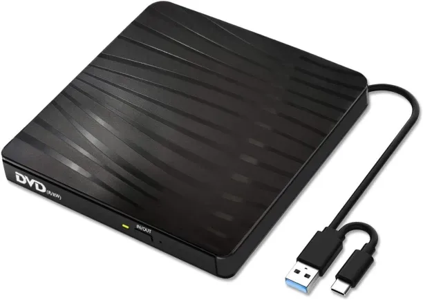SHIJIN External optical drive. Notebook and desktop computer optical drive with USB + Type-C dual i…