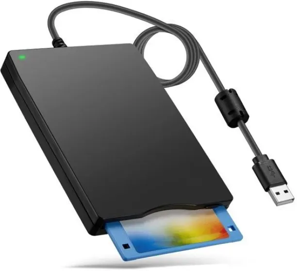 NANSHI FDD Portable USB External Floppy Drive 3.5-inch Read/Write 1.44MB CD-ROM Drive