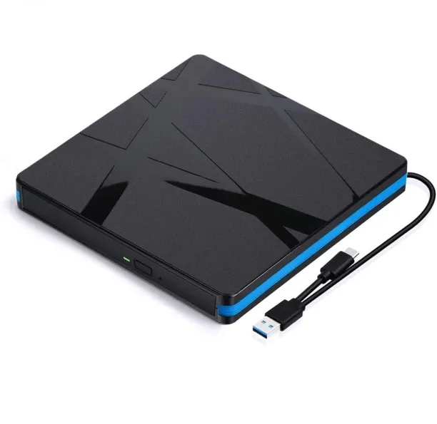SHIJIN External optical drive - Universal external DVD burner for notebook and desktop computers, U…