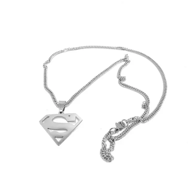 Pendant and Chain Stainless Steel Silver Jewellery Set