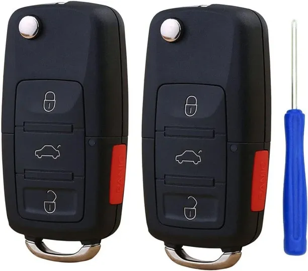 Junxidz Replacement Key Fob Shell Case for VW Volkswagen Jetta Passat Golf Beetle Rabbit GTI CC EOS…