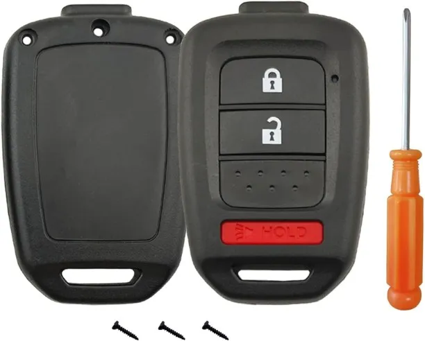 Junxidz No Cutting Required - Upgraded Version Key Fob Case Shell for Honda 2013-2016 Accord Crosst…