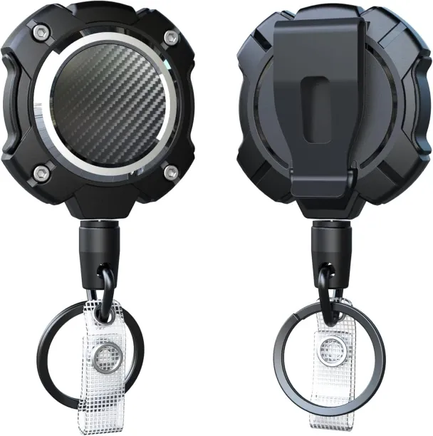 Lasonstiges 2 Pack Retractable Keychain with Belt Clip, 10,000+ Rebound, Retractable Badge Holder, …