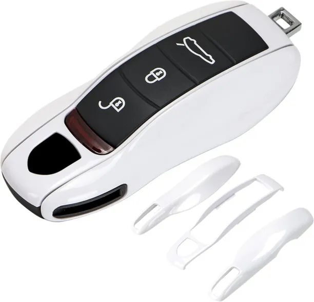 Junxidz 3-Piece Painted Key Cover Key Fob Shell Compatible with Porsche Key Shell Replacement (MK1,…