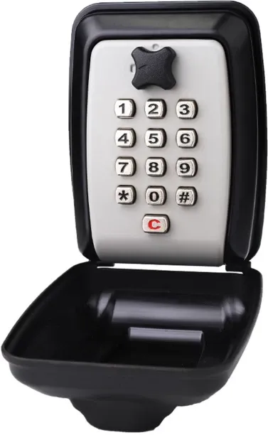 ALANES Key Lock Box for Outside Wall Mount 12-Digit Combination Aluminum Alloy Key Holder
