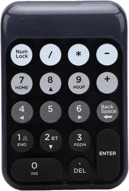 BOWENSTORE Numeric Keypad for Business, 18 Key Wireless Numpad, 2.4G & BT Connection, Soft Silent T…