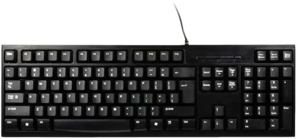 Port Connect Port Connect Office Budget Wired Keyboard-Black Laptop Keyboard