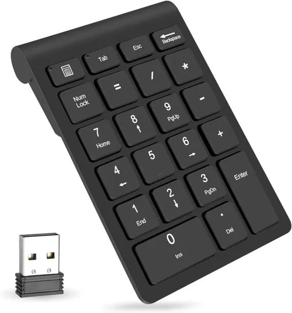 WEIWEISTORE Wireless Number Pads Desktop Keyboard