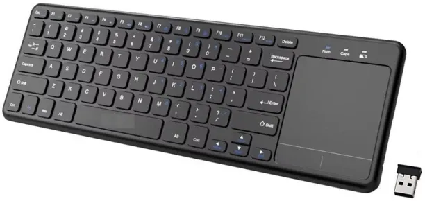 GENERIC Wireless Mini Keyboard with Touchpad, 2.4GHz QWERTY, USB Receiver, for Smart TV, Android TV…