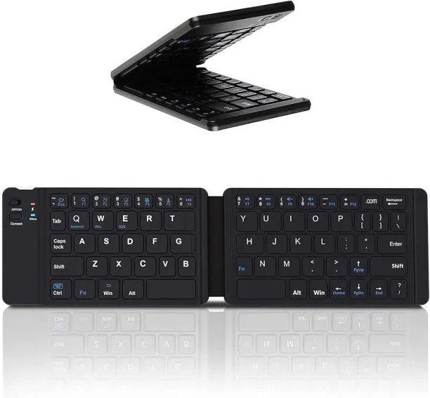 Just Simplified GO-PRO Folding Mini Wireless Bluetooth Keyboard Multi-device Keyboard