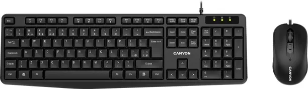 Canyon Keyboard+Mouse Wired Black Desktop Keyboard