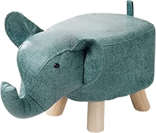 Generic F28 Elephant Shaped Kids Leatherette Stool