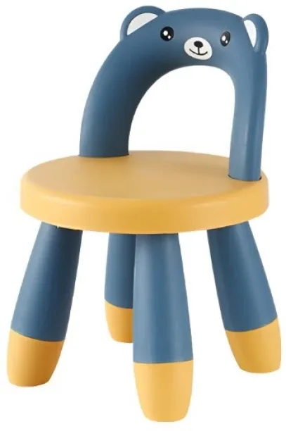 iKids Bear Stool Chair | Blue Plastic Stool