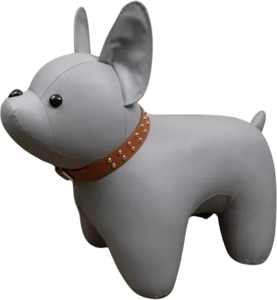 Generic Grey Bull Dog Kids Stool Fabric Chair
