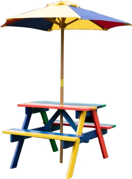 Kiddies Picnic Table Set Solid Wood Picnic Table