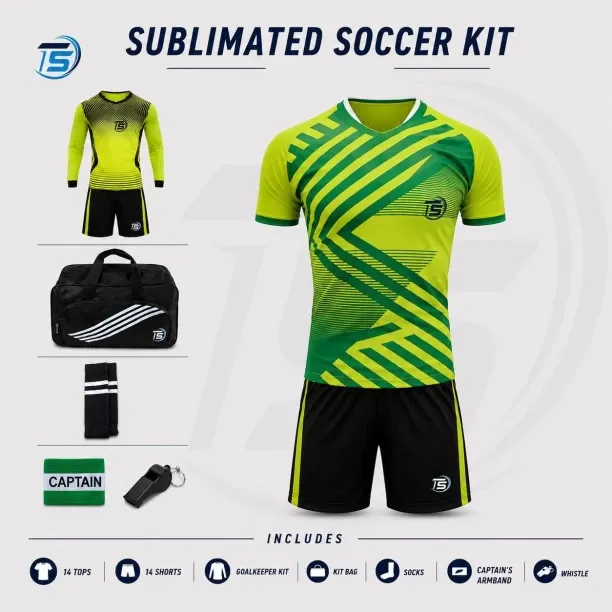 Tradesia Sports Senior 15 sets with Goalkeeper, Numbers, Socks, Bag Football Kit