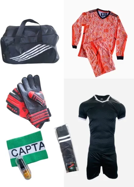 tradesia sport PRU Black White Football Kit