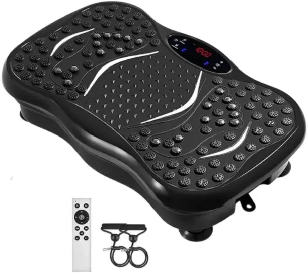 HOME GYM Vibration Plate Exercise Machine with Resistance Bands and Remote Control Gym & Fitness Kit