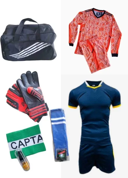 tradesia Sports PRU Navy Neon Yellow Football Kit