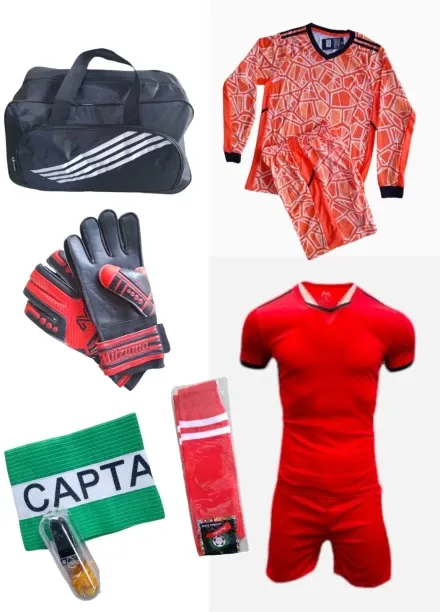 tradesia sports Soccer with Kitbag, Socks, Captains arm Band, Goalkeeper Gloves and Whistle Footbal…