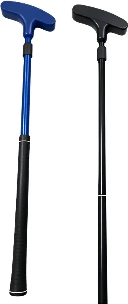 TUGOPLAY 2 Pieces Adjustable Golf Putters with Rubber Coated Heads - Black & Blue Golf Kit